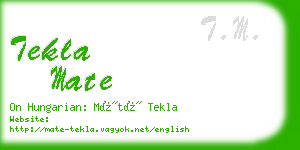 tekla mate business card